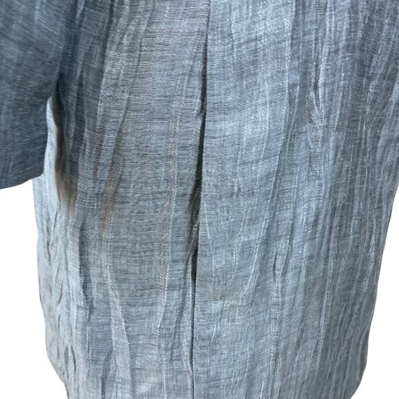 Eileen Fisher Women's Gray Textured Jacket 3/4 Sleeves Button-Up Front Sz S/P - Picture 5 of 9